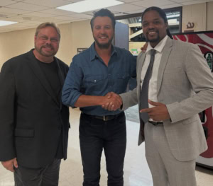 With Landau and Luke Bryan at WV Music Hall Of Fame induction